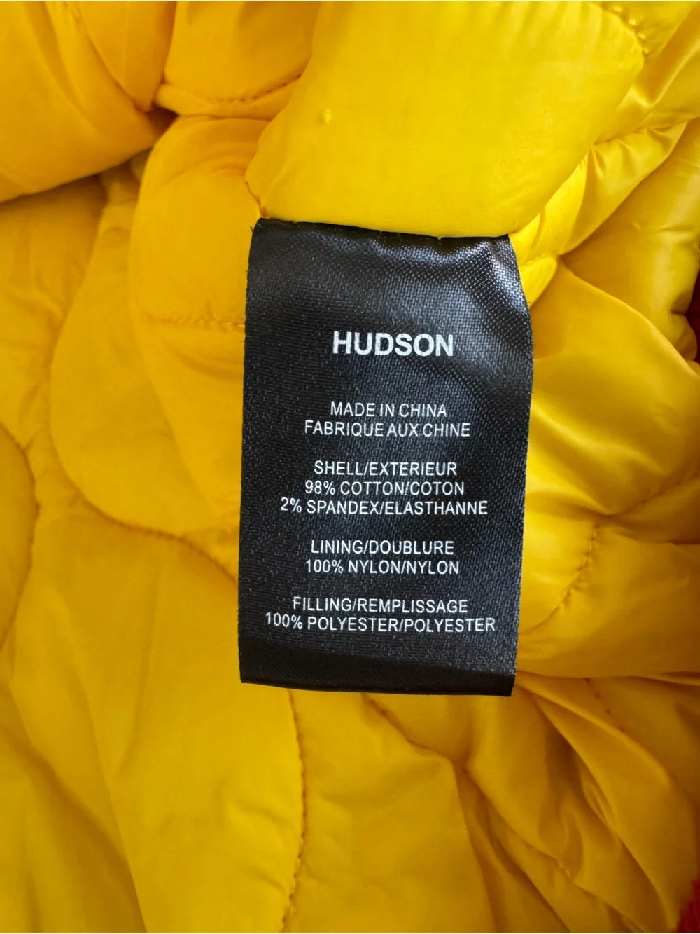 Hudson Jeans Free Thinkers 2002 Red  Corduroy Varsity Letterman Bomber Jacket S